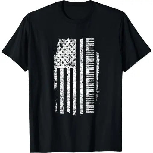 Piano Keyboard USA Flag Pianist Music Made USA T-Shirts, Hoodie, Sweatshirt