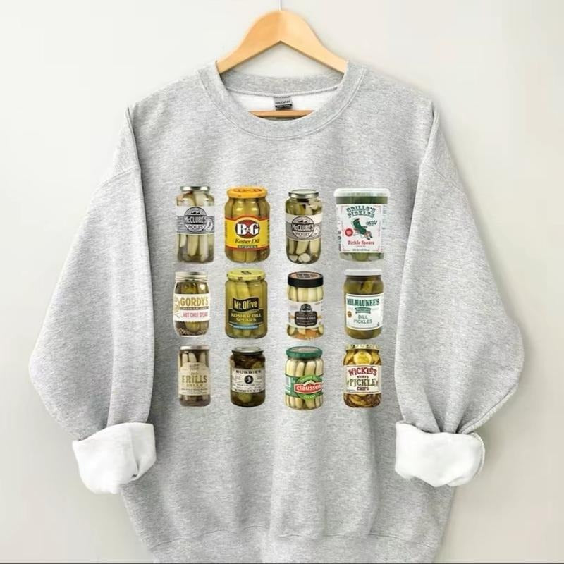 Pickle Jar  Sweatshirt Best Selling Cotton Crewneck Casual Menswear T-Shirts, Hoodie | GrindPrints.com