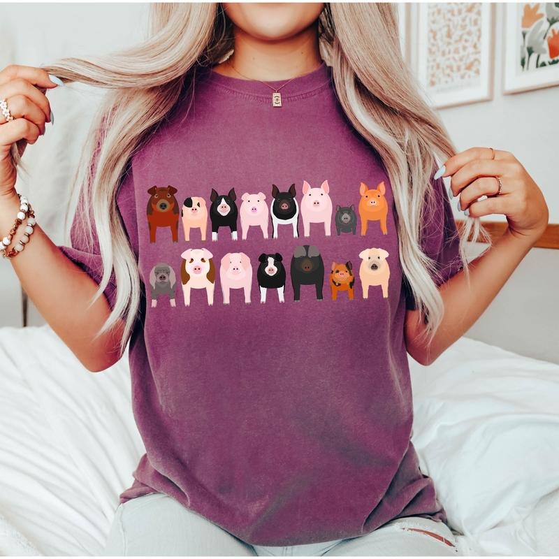 Pig Breeds Farm Animal Lover T Shirtstyle{N002}2 T-Shirts, Hoodie, Sweatshirt