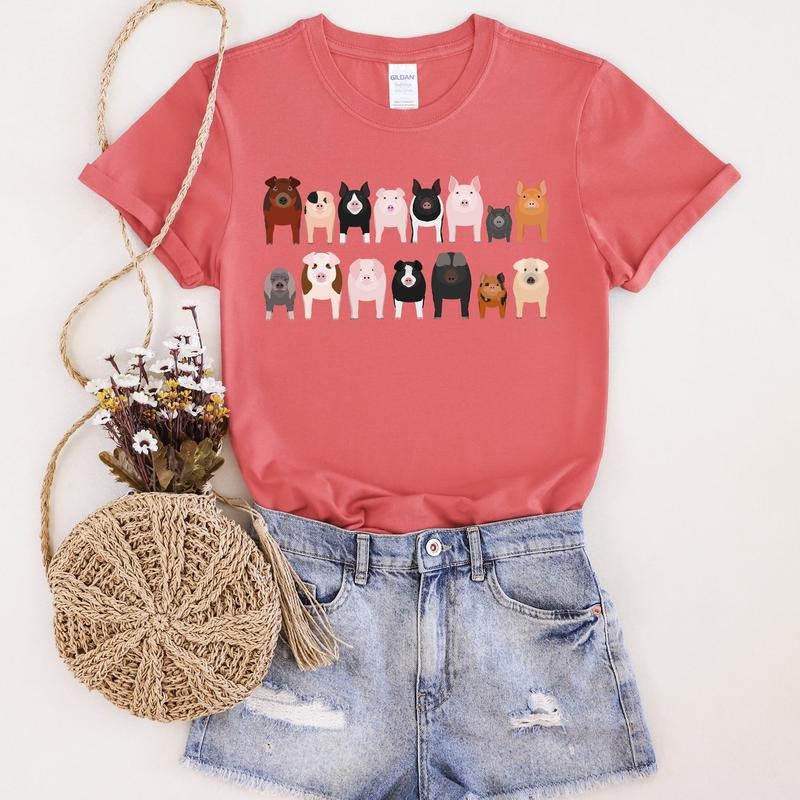 Pig Lovers Super Soft Tees, Farm Animal Shirts, Illustration, Breeds Hoodie, Sweatshirt | GrindPrints.com