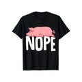 Pig Print, Men's Cotton T-shirt, Graphic Tee Men's Outdoor Clothes, Men's Clothing, Casual Short Sleeve Crew Neck...