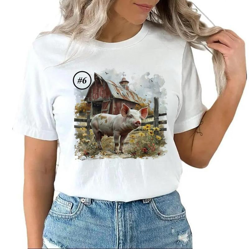 Pig Cute Farm Animals All #Wq 1 T-Shirts, Hoodie, Sweatshirt