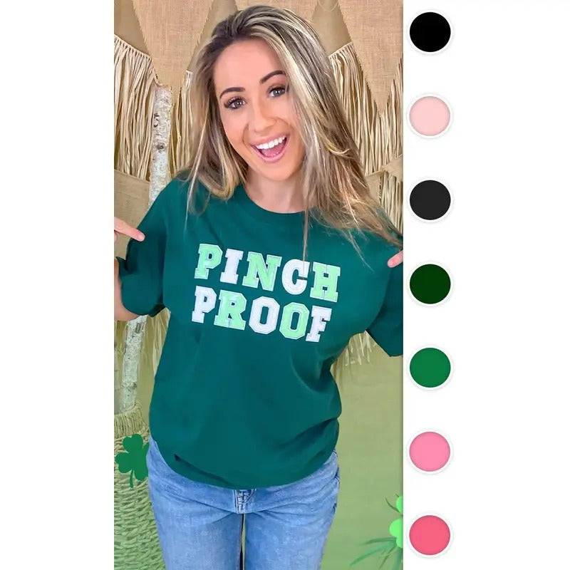 Pinch Proof St Patricks Day Sequin Graphic T-Shirt Hoodie, Sweatshirt | GrindPrints.com