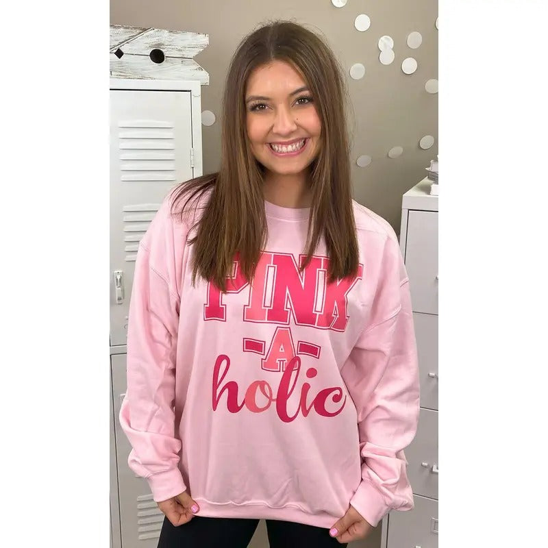 Pink-A-Holic Graphic Sweatshirt T-Shirts, Hoodie | GrindPrints.com
