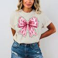 Pink Bow Breast Cancer Tshirt, Breast Cancer Ribbon Pink Sweatshirt Cotton Crewneck Hoodie | GrindPrints.com