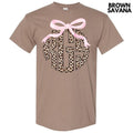 Pink Bow Cheetah Monogram Gildan Short Sleeve T-Shirt 'NLB' Hoodie, Sweatshirt | GrindPrints.com