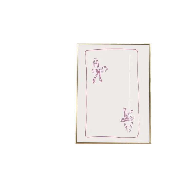Pink Bow Print, Ace Of Hearts Card, Coquette Room Decor, Wall Art Print Trendy, Balletcore Decor, Bow Drawing, Gifts For...