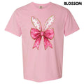 Pink Bunny Ear Bow Comfort Colors T-Shirt Hoodie, Sweatshirt | GrindPrints.com