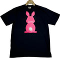 Pink Bunny Sequin Patch Comfort Colors T-Shirt -- BLACK Hoodie, Sweatshirt | GrindPrints.com