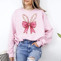 Pink Coquette, Rabbit Ears, Easter, Bunny, Jesus, Rabbit, Holiday Sweatshirt, Crew Neck, Women's, Crewneck T-Shirts, Hoodie