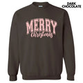 Pink Cursive Varsity Merry Christmas Sweatshirt 'NLB T-Shirts, Hoodie | GrindPrints.com