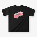 Pink Diamond Dice Graphic Tee, Vintage Graphic Tee, Y2k Clothing, Unisex Cotton Crewneck T-Shirt