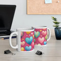 Pink Facetted pattern Valentines Heart Love Ceramic Coffee Cups, 11oz by StormCandyCo T-Shirts, Hoodie, Sweatshirt