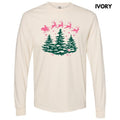 Pink Flying Santa Christmas Long Sleeve Comfort Colors T-Shirt 'NLB' Hoodie, Sweatshirt | GrindPrints.com
