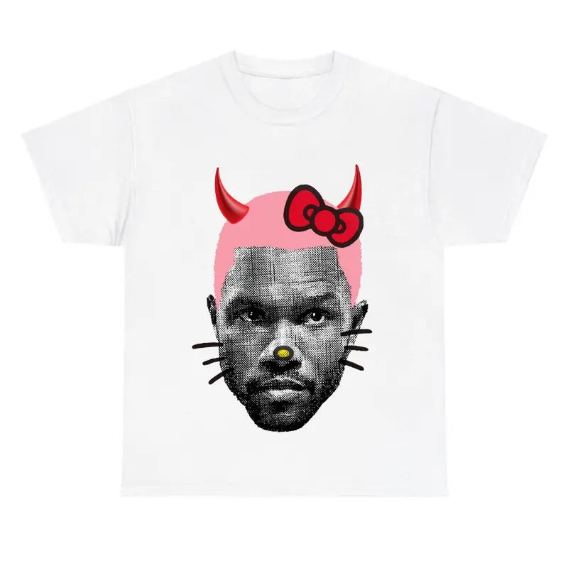 Pink Frank Kitty Reindeer Shirt Cotton Fabric Unisex Hoodie, Sweatshirt | GrindPrints.com