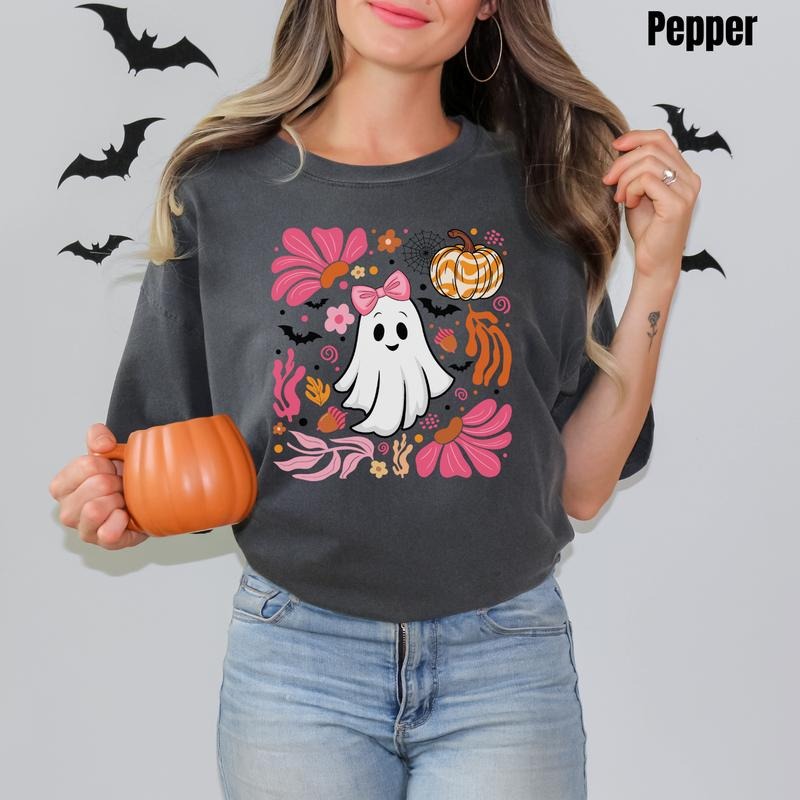 Pink Ghost Girl Comfort Colors T-Shirt 'NLB' Hoodie, Sweatshirt | GrindPrints.com