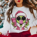 Pink Girl Christmas Santa Claus Unisex Cotton Sweatshirt for men and women T-Shirts, Hoodie | GrindPrints.com