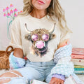 Pink Highland Cow Blowing Bubble DTF Transfers - THIS IS NOT A SHIRT Hoodie, Sweatshirt | GrindPrints.com