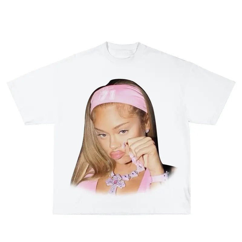 Pink Latto Inspired Vintage Graphic T-shirt Heavy Cotton Tee Basketball 90 s Styled Shirt Hiphop Vibes Y2K Aesthetic...