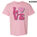 Pink Love Faux Glitter Comfort Colors T-Shirt Hoodie, Sweatshirt | GrindPrints.com