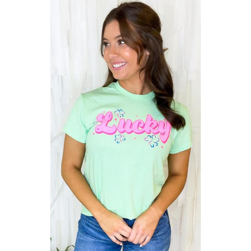 Pink Lucky T-Shirt Hoodie, Sweatshirt | GrindPrints.com