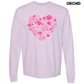 Pink Paw Heart Long Sleeve Comfort Colors T-Shirt 'NLB' Hoodie, Sweatshirt | GrindPrints.com