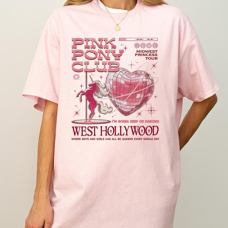 Pink Pony Club Shirt, Chappell Roan Shirt, The Midwest Princess Shirt, Pink Club T-Shirt, Pink Pony Shirt, Mother's Day...