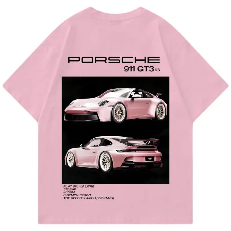 Pink Porsche 911 GT3 RS T-Shirt, Unisex, Car Clothingstyle{n002}2 Hoodie, Sweatshirt | GrindPrints.com