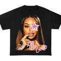 Pink Star Lattooo Big Face Shirt, Rap Graphic Black Shirt Hoodie, Sweatshirt | GrindPrints.com