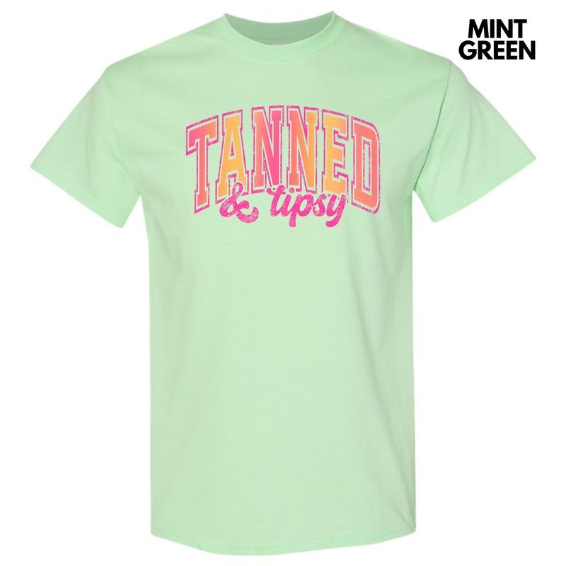Pink Tanned & Tipsy Gildan Short Sleeve T-Shirt 'NLB' Hoodie, Sweatshirt | GrindPrints.com