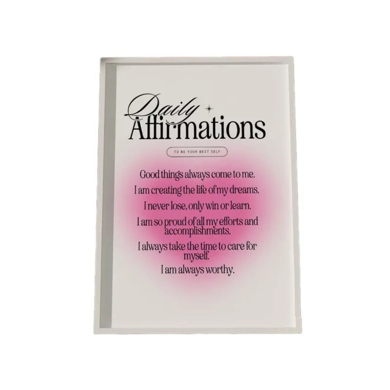 Pink Wall Art Prints, Trendy Poster Print, Girly Wall Art, Daily Affirmations Wall Decor, Bedroom Prints, Bathroom Wall...
