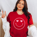 Pink smiley heart eyes tee Valentines Smiles T-Shirt Valentines Day Tshirt Gift for Girlfriend Tee Gift For Mom Shirt...