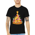 Pizza Christmas Tree Shirt: A Festive Fusion of Food and Holiday Spirit, Men's Fashion Trend Pure Cotton Round Neck Tee,...