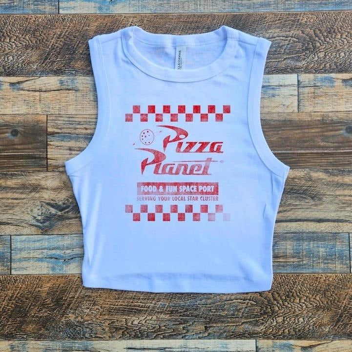 Pizza Planet Baby Tee, WDW Alien Pizza Crop, Happiest Place Pizza Crop Cotton Fashion Hoodie, Sweatshirt | GrindPrints.com