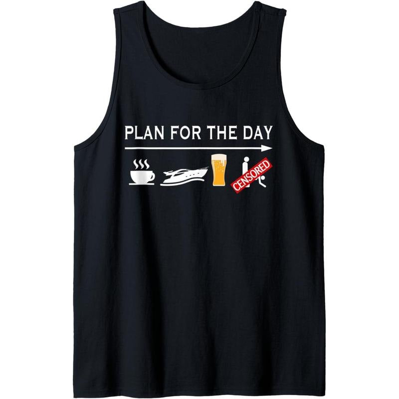 Plan For The Day Coffee Boating Beer Sex Funny Boating Shirt Tank Top Made in USAstyle{n002}2 Hoodie, Sweatshirt