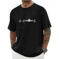 Plane Print Men's Fashion T-Shirt, Casual Crew Neck Short Sleeve Tee Comfy Breathable Top For Spring Summer Holiday...