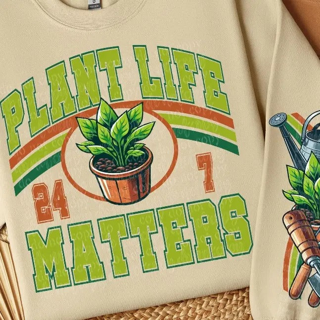 Plant Life Matters & Matching Sleeve DTF Transfers - THIS IS NOT A SHIRT Hoodie, Sweatshirt | GrindPrints.com