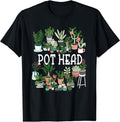 Plant Lover and Gardener: Pot Head Succulent Short Sleeve T-Shirt | Unisex Cotton Tee Gift, Crewneck, Short Sleeve...
