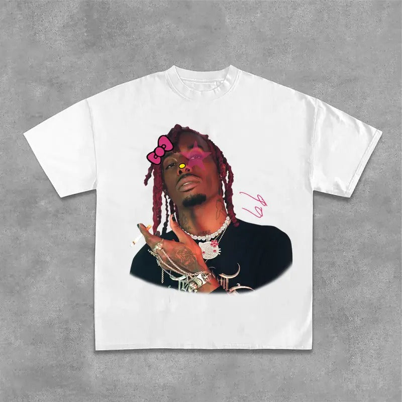 Playboi Kitty Cute Pink Super Star Signature King Vamp Tshirt Casual Graphic Rap Tee Cotton Top Streetwear Hoodie, Sweatshirt
