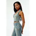 Playboy Women's By PacSun Denim Halter Top T-Shirts, Hoodie, Sweatshirt | GrindPrints.com