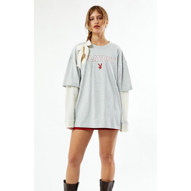 Playboy Women's By PacSun Double Layered T-Shirt Hoodie, Sweatshirt | GrindPrints.com