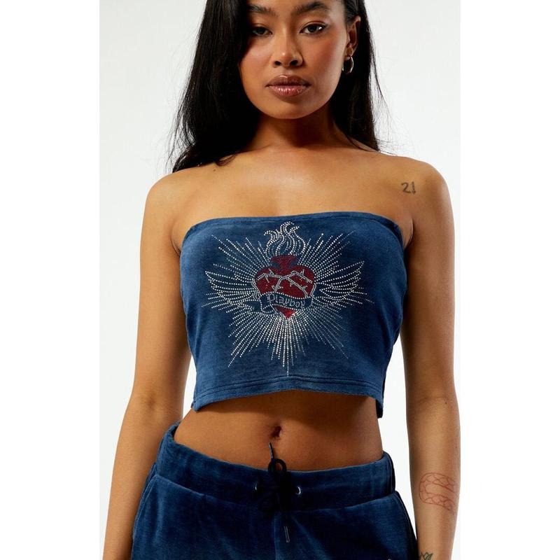 Playboy Women's By PacSun Velour Tube Top T-Shirts, Hoodie, Sweatshirt | GrindPrints.com