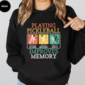Playing Pickleball Improves Memory Hoodie Casual Street Style Fleece Fabric Pullover Sweatshirt for Women for Men,...
