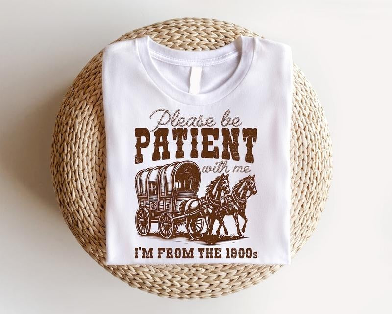 Please Be Patient With Me I'm From The 1990s Funny Graphic Unisex T-Shirt Fabric Menswear Hoodie, Sweatshirt