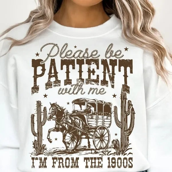 Please Be Patient with Me  DTF Transfers - THIS IS NOT A SHIRT Hoodie, Sweatshirt | GrindPrints.com