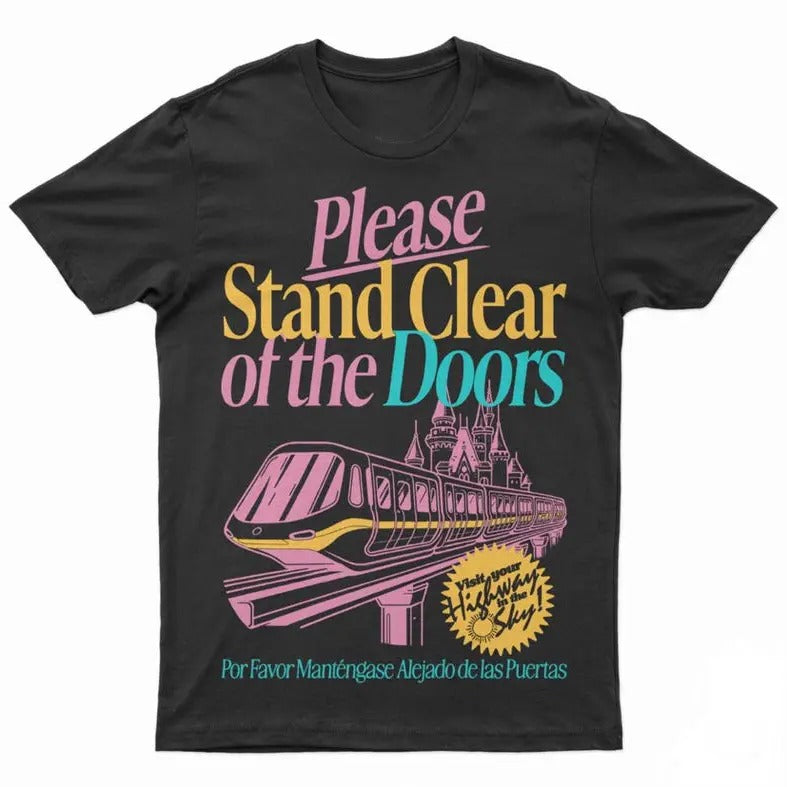 Please Stand Clear Tee - Black - Summer Variant, Theme Park Tshirt Hoodie, Sweatshirt | GrindPrints.com