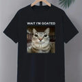 Plus Size Men's Casual Short Sleeve T-Shirt - Lightweight, Comfortable, Summer-Friendly, Goated Print, Wait I'm Design,...