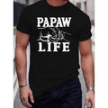 Plus Size Mens PAPAW Life Vibrant Graphic Print T-shirt - Comfortable Short Sleeve Style for Casual Fashion Occasions -...