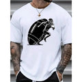 Plus Size, Retro 'American Football' Graphic Men's Casual T-Shirt Short Sleeve Versatile Loose Summer Tops For Street...