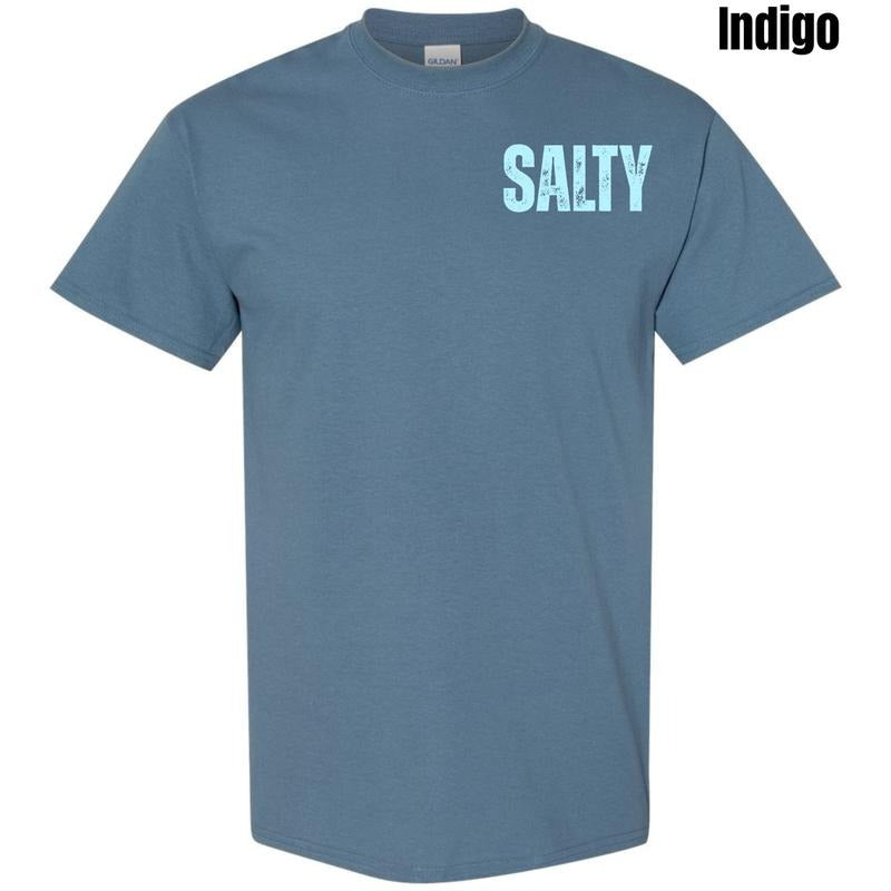 Pocket Size - Blue Salty Gildan Short Sleeve T-Shirt 'NLB' Hoodie, Sweatshirt | GrindPrints.com